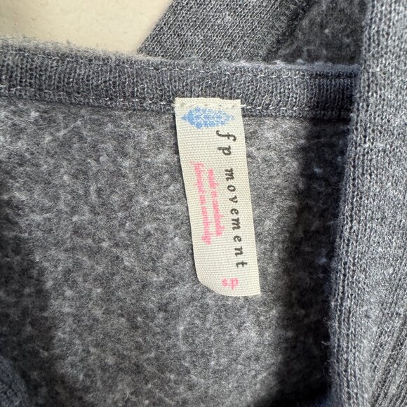 Free People Movement Lace Up Hoodie Sweatshirt Women's Small Gray - Picture 6 of 8